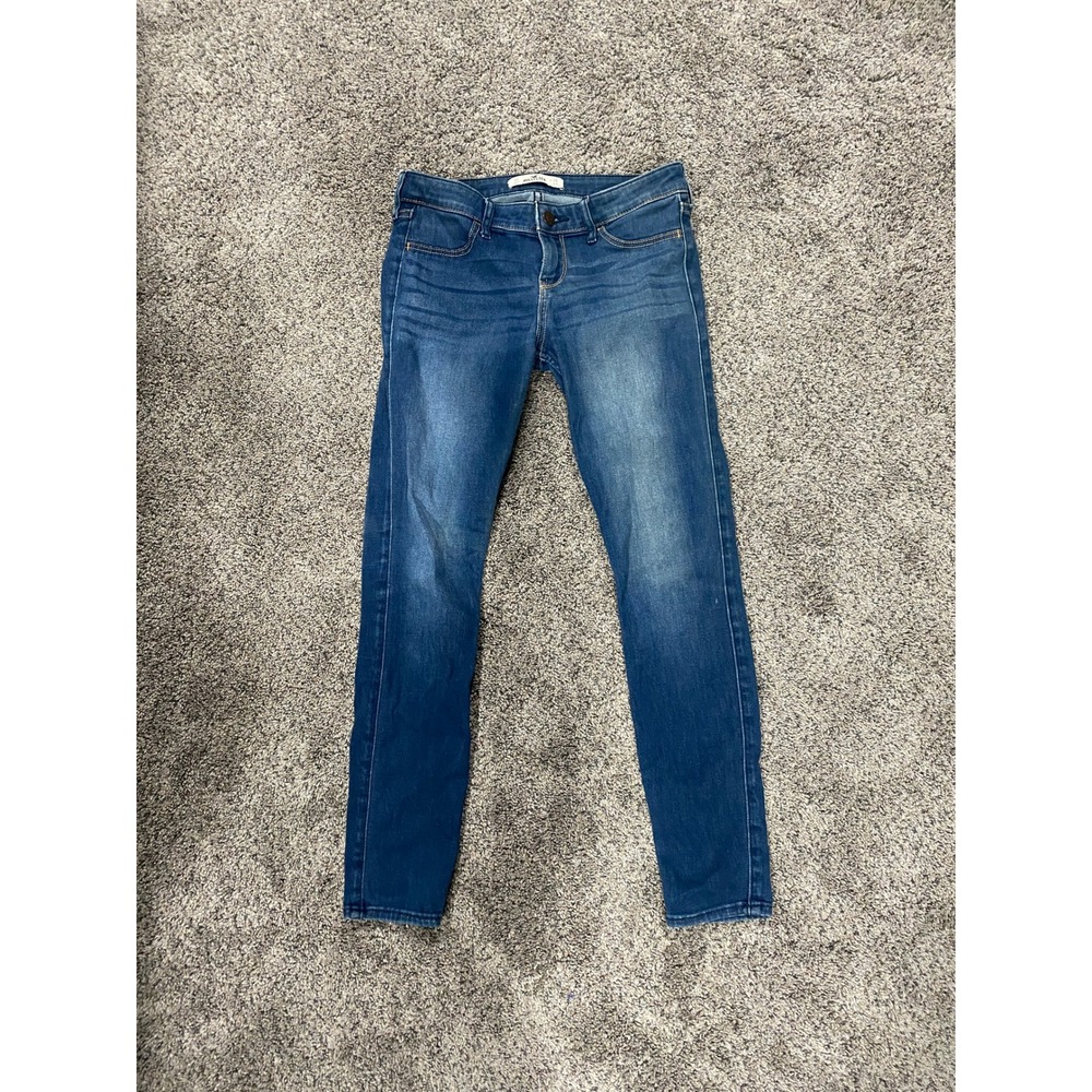 Hollister Jeans Low Rise Super Skinny Medium Wash Blue 3S